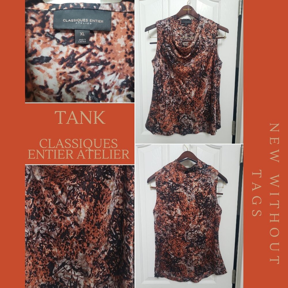 NWOT- Classiques Entier Atelier Silk Tank XL